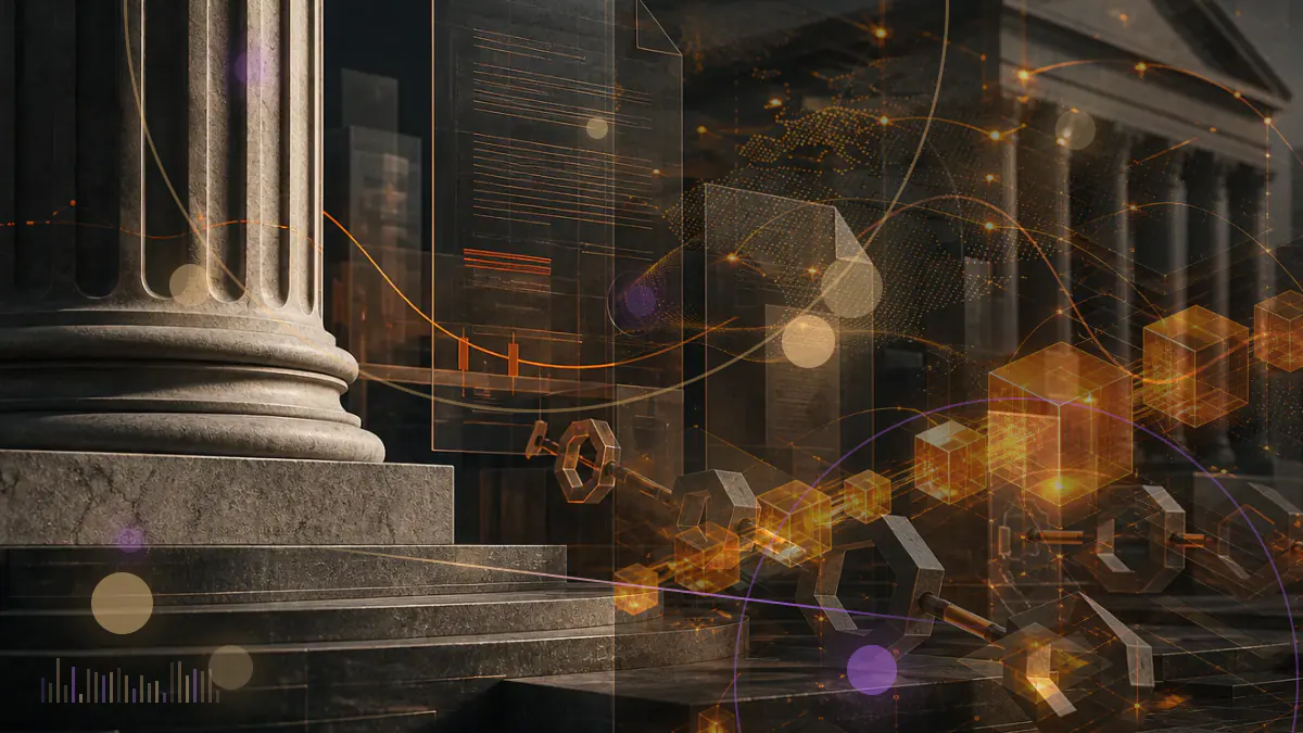 Conceptual illustration of bitcoin fund withdrawals beside an economic-release calendar, without depicting actual market data.